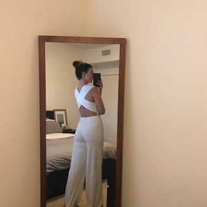 VERY cute cris cross white jumpsuit, Lulu’s brand